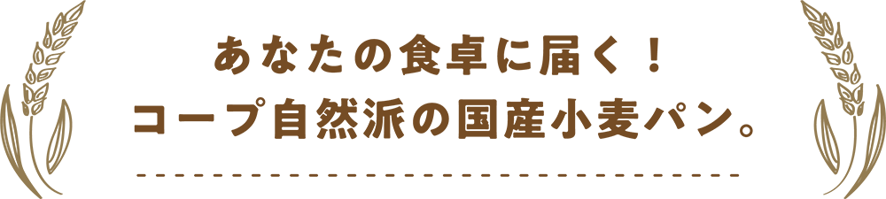 組合員の願いをカタチに！コープ自然派のパン