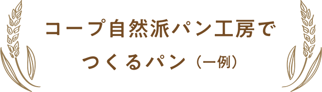 コープブレッドファームでつくるパン（一例）